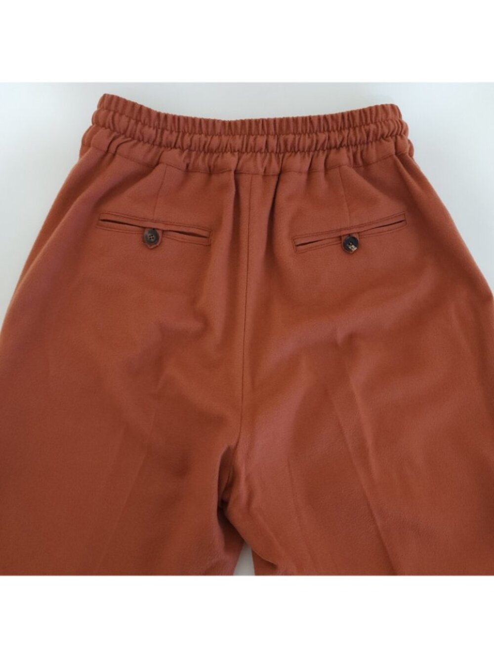 Kiton Cashmere Trousers Drawstring Ankle Pants Sz 42 Italy Orange - Picture 11 of 16